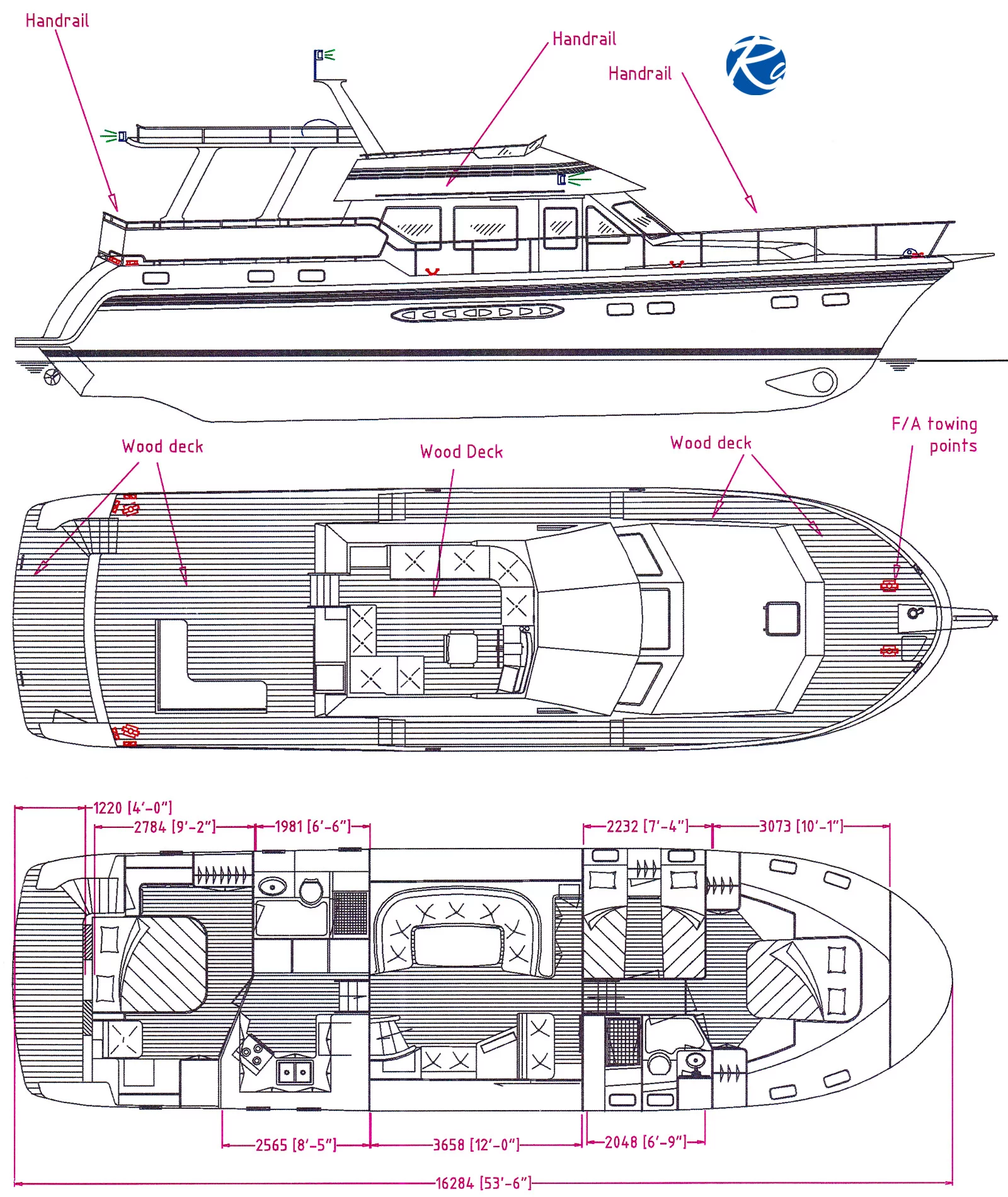 Trader 535 Signature Layout Plan of all Decks