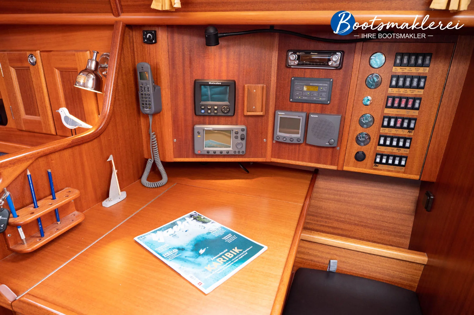 Der Navigationsbereich der Malö 36